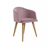 Manhattan Comfort 1020486 Kari Velvet Matelasse Accent Chair in Rose Pink